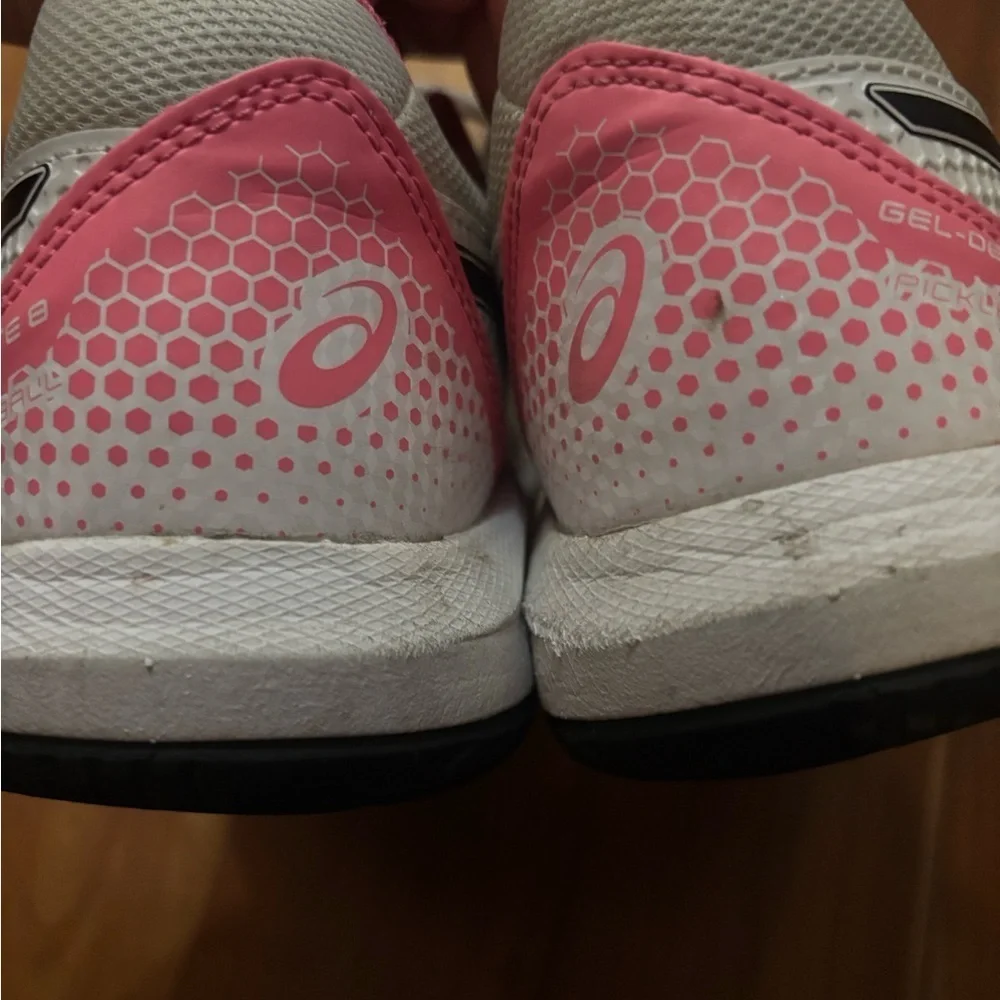 ASICS Women's White and Pink Athletic Shoes